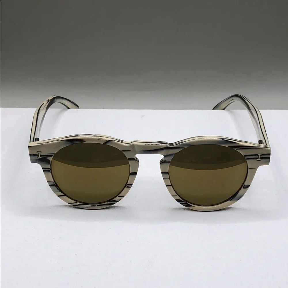 Illesteva leonard sunglasses c.123 cream marble stripe UNISEX, with case, Italy.